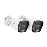 2PCS 5MP Full HD PoE IP Bullet Security Camera, 256G Storage TF Card Capacity, Two-Way Communication